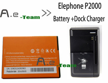 Лот = 1 шт. стол док зарядное устройство + 1 шт. Elephone P2000 оригинальный аккумулятор 3200 мАч литий-ионная батарея аккумулятор для Elephone P2000 P2000C