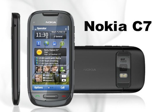 Original Unlocked Nokia C7 cell phone 3G WIFI 3.5Inch Touch A-GPS Internal ...