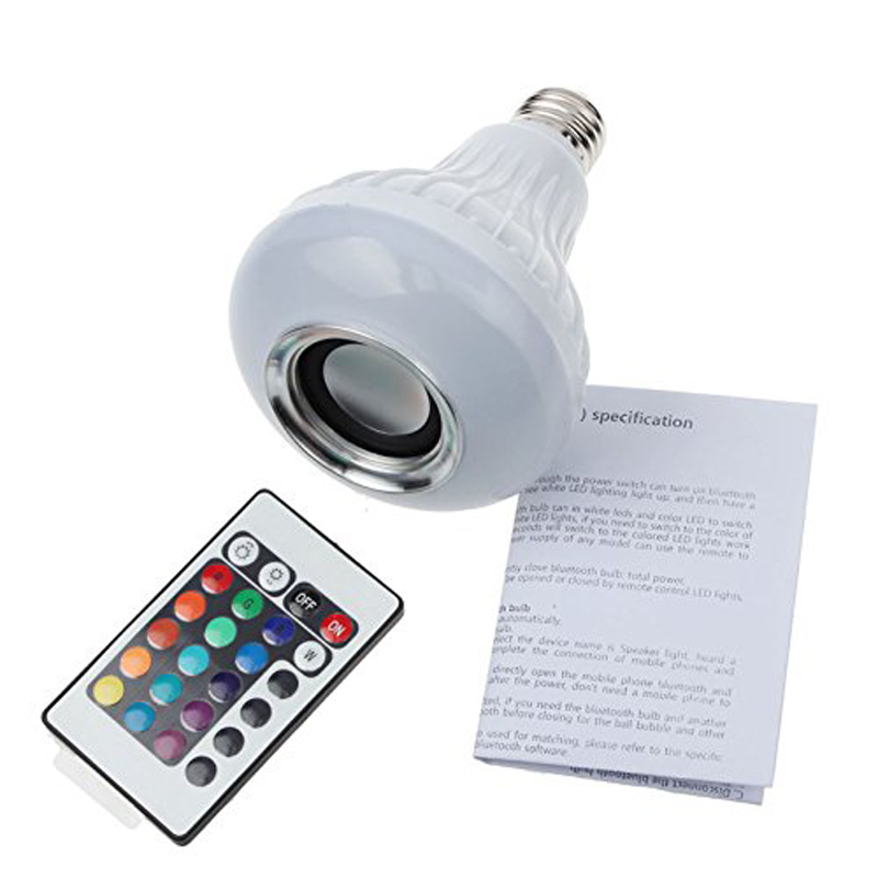 2pcs 12W bluetooth music led bulb speaker E27 remote control play by Moblie phone with RGBW Lighting LED smart music lamp 2pcs 12W bluetooth music led bulb speaker E27 remote control play by Moblie phone with RGBW Lighting LED smart music lamp