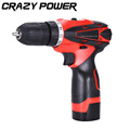 CRAZY POWER 16 8V Electric Drill Cordless Screwdriver Rechargeable Battery EU Plug Electric Screwdriver Parafusadeira Furadeira