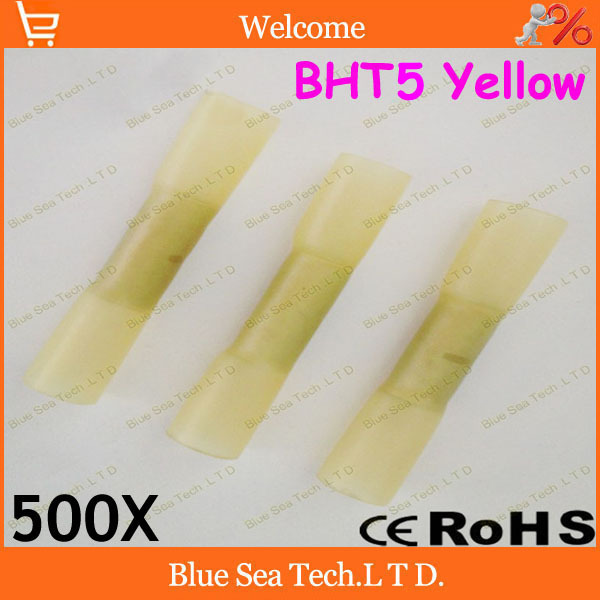 500pcs/много BHT5 желтый термоусадочных стыковых соединителей и муфт для 4.0-6.0мм2,12-10 AWG провода гарантия качества 500pcs/много BHT5 желтый термоусадочных стыковых соединителей и муфт для 4.0-6.0мм2,12-10 AWG провода гарантия качества