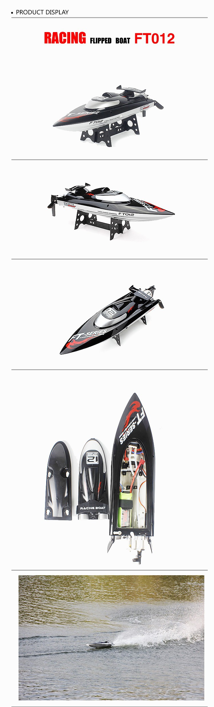 FT012-RC-Mini-4CH-4-Channel-Remote-Control-Boat-High speed-Racing-high speedboat-D1