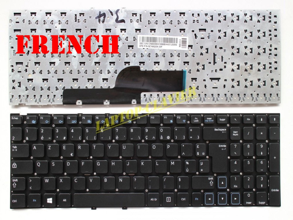 AZERTY for Samsung 300E5A 300E5C 300E5X 300E5Z 300V5A 305E5A 305V5A NP300E5A NP300E5C French Clavier Keyboard