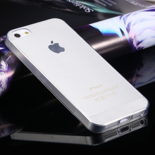 For iPhone 5S Soft Clear Cases 0.33MM Super Slim TPU Gel Silicon Phone Case For iPhone 5 5S 5G Ultra Thin Transparent Cover Bags