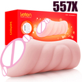 Leten New Silicone Pussy Pocket Men Masturbation Realistic Artifical Vagina Male Masturbator Sex Toys For Men