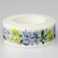 1 Pc / Pack Super Beautiful Flower High Quality Washi Paper Masking Tapes Diy Floral Decorative Stickers Gift Wrapping Sticker