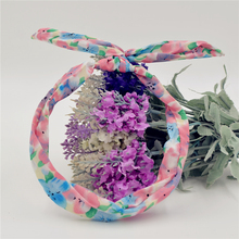 1Pcs Cute Korean Dots Bunny Rabbit Ear Ribbon Headwear Hairband Metal Wire Scarf Headband Hair Band Accessories 20 Colors