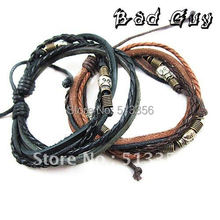 sl271 /PU leather bracelet,high quality, fashion skull bracelet,fashion jewelry,wholesale,factory price