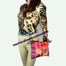 Vintage Hmong Tribal Ethnic Thai Indian Boho shoulder bag message bag handmade embroidery Tapestry SYS 018