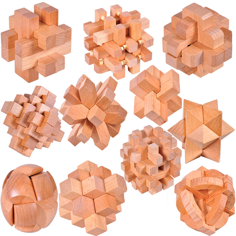 wooden puzzles for adults brain teasers