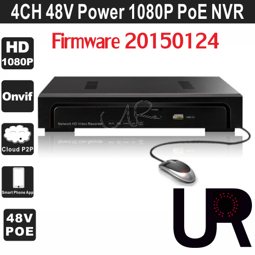 4CH Onvif Full HD 1080 P 48   IEEE802.3af PoE    PoE ip-  Goolink p2p- 