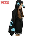 Pokemon Umbreon Women Hoodies Fleece Winter Clothes With Ears Tail Coat Pokemon Shiny Umbreon Warm Jacket
