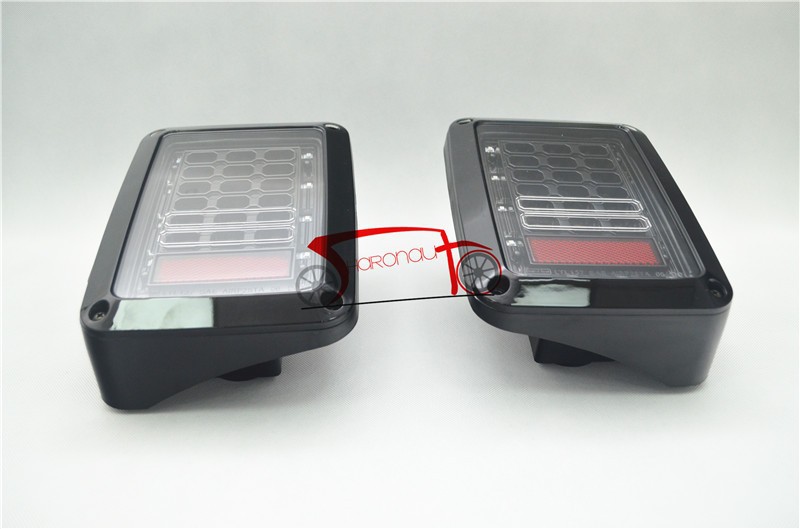 Tail Lights Rear Signal Reverse Lamps For Jeep Wrangler JK LED Brake 07-15 Rear Lights US version (6)