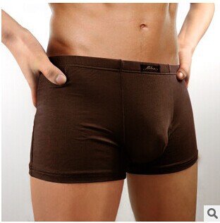 2015 New Men s Underwear Boxer Shorts Bamboo Fiber Solid Color Pants Breathable Antibacterial Pantalones Para