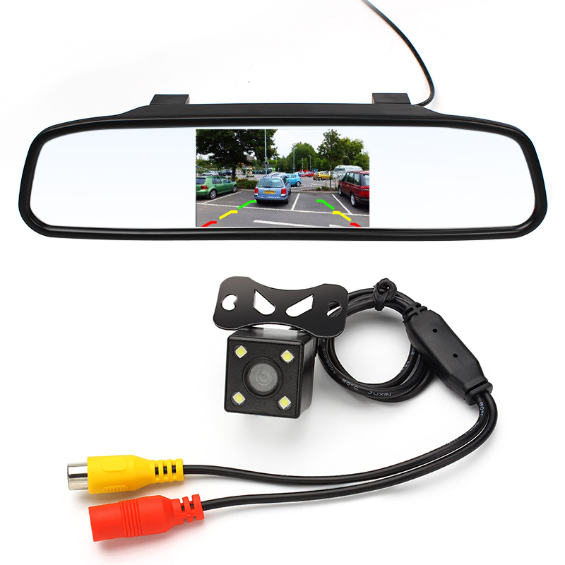 4.3 inch Car Rearview Mirror Monitor Rear View Camera CCD Video Auto Parking Assistance LED Night Vision Reversing Car-styling 4.3 inch Car Rearview Mirror Monitor Rear View Camera CCD Video Auto Parking Assistance LED Night Vision Reversing Car-styling