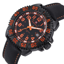 Naviforce hombre a estrenar de la marina de reloj de mesa de la correa del sur corea moda ocio de cuarzo resistente al agua