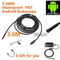 5 5mm Lens USB Endoscope 3 5M 6 LED IP67 Waterproof Camera Endoscope 1M Mini Camera