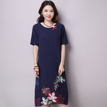 2016 summer maternity dresses cotton and linen embroidery plus size women’s dresses pregnant dresses 16096