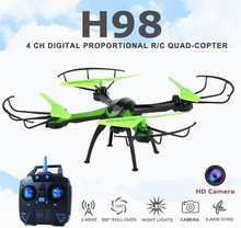 Rc Quadcopter With Camera HD Mini Flying Camera Helicopter 2.4G 4CH Dron Headless Mode Copter Jjrc H98 Remote Control Drones