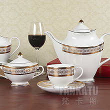 Luxury coffee set d Angleterre tea set fashion bone china coffee cup and saucer pot set