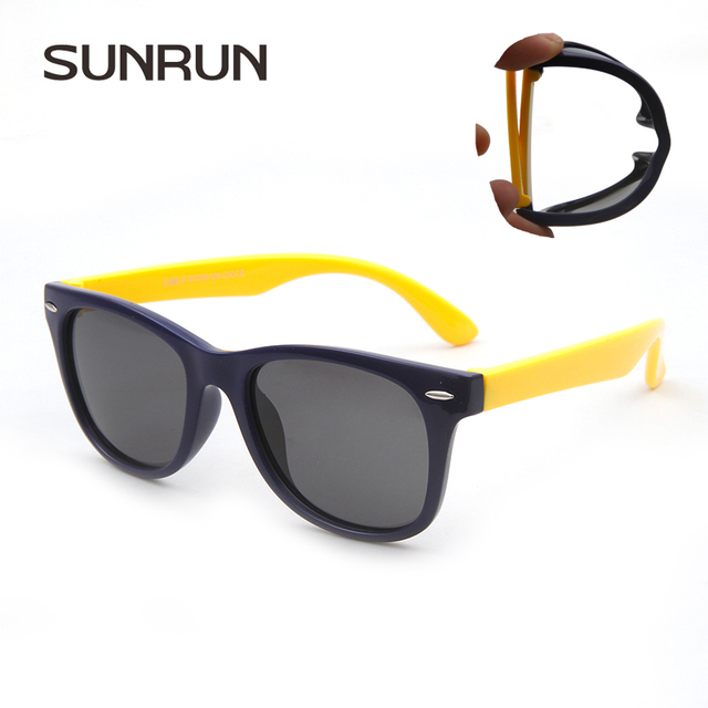 SUNRUN Дети Поляризованные Очки TR90 Покрытие Классической Моды Очки Дети Солнцезащитные очки 100% UV400 Óculos de sol s886