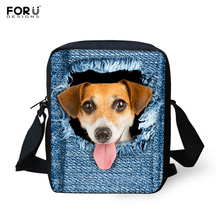 Brand Designer Women Messenger Bags Pet Dog Cat Printing Shoulder Bag Girls Cross Body Bag Pug Bulldog Messenger-Bag for Woman