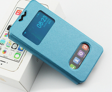 New 360 Rotating Stand Flip Double View Window Leather Cover Case For LEAGOO Elite 5 Phone Cases Accessories 6 Colors