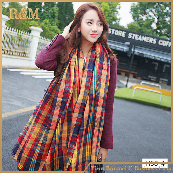 Major winter 2016 font b tartan b font scarf plaid scarf cuadros new designer unisex acrylic