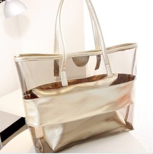 Women Handbag Transparent Beach Bags Jelly Plastic Waterproof Summer Big Bags Zipper Organizador Beach Bag Bolsas Femininas