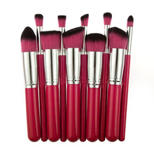Hot 10 pcs Makeup Set Pro Kits Brushes Kabuki Makeup Cosmetics Brush Tool Free Shipping Mail