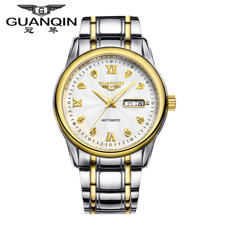 Original GUANQIN Watches Men Automatic Mechanical Top Brand Luxury Waterproof Luminous Men's Watch Wristwatches Free Shipping