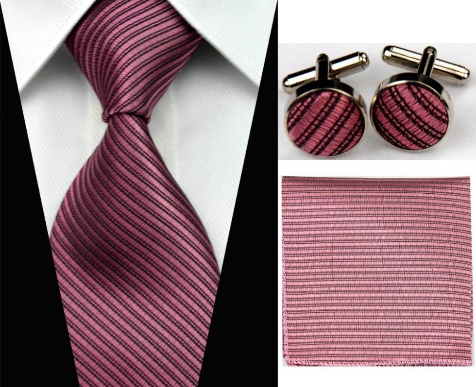 SNT0100 2014 New Men s 100 Jacquard Woven Silk Solid Neckties Tie handkerchief Cufflinks Sets for