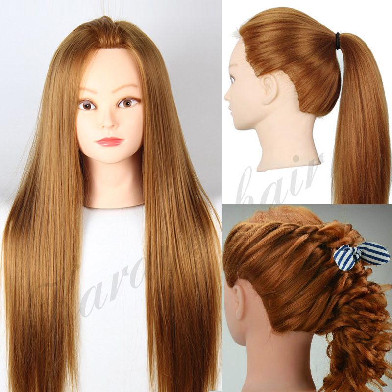 head with Synthetic hair free gifts hairdressing female Doll Heads ...