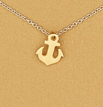 Dogeared Sparkling friendship Anchor gold plated Pendant necklace Anchor Fashion Statement Necklace For Women Jewelry Has