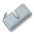 New Fashion Korean Style Solid Color Money Clip Geometric Splicing Simple Buckle Press Button Closure Purse