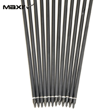 Maxin Bow Arrows 12 pcs pack 31 Inch Long New Red Vanes Carbon Shaft Crossbows Arrow