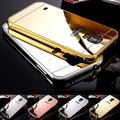 Case For Samsung Galaxy S5 case Luxury Aluminum Frame Mirror Acrylic Mirror Cover Mobile Phone Cases