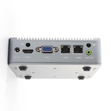New Celeron j1900 mini pc quad core fanless pc with 1 HDMI 2 rj45 Ethernet USB3