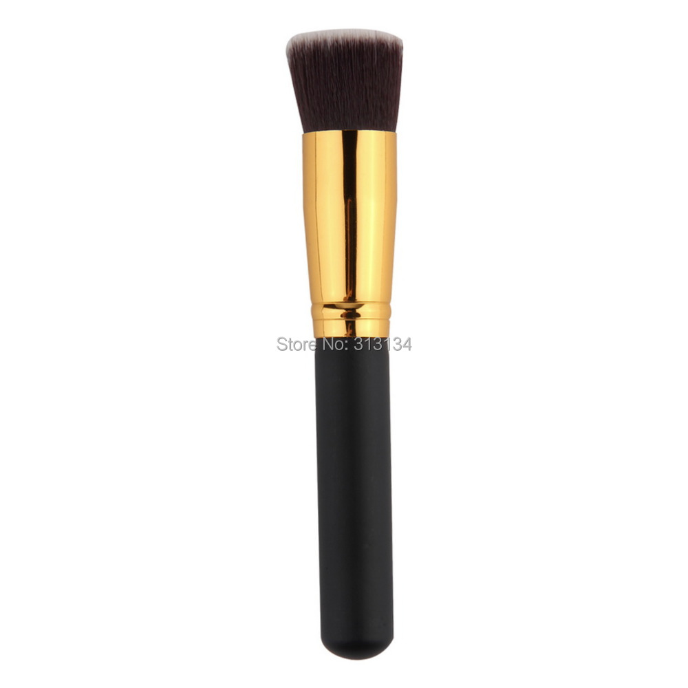 1pc Black Pro Foundation Blush Liquid Brush Kabuki Makeup Brush Set Cosmetics Tool Flat Brush