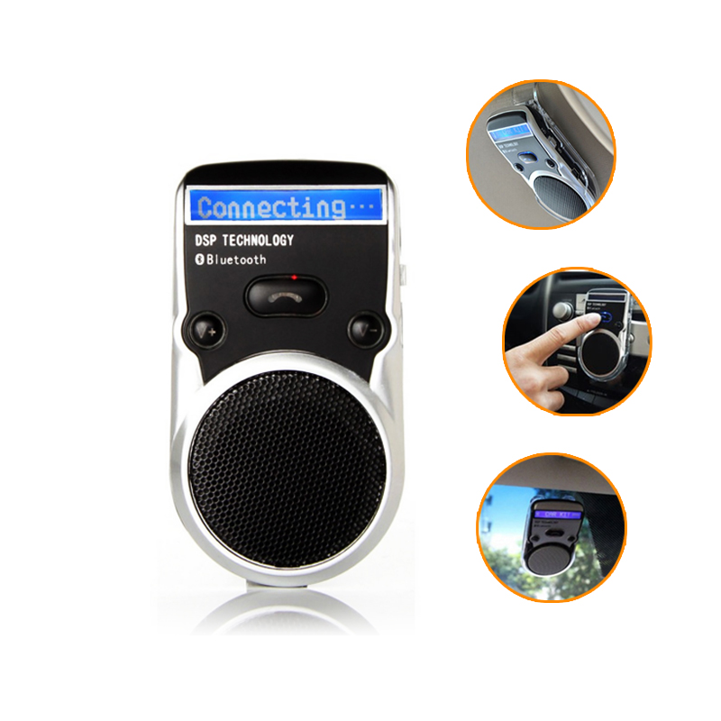 Solar Powered Speakerphone Wireless Bluetooth Handsfree Car Kit For Mobile Phone Dual Phone Connect Solar Powered Speakerphone Wireless Bluetooth Handsfree Car Kit For Mobile Phone Dual Phone Connect