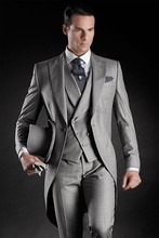 Customize Man Blazer Suits Groom Tuxedos Groomsman Men’s Wedding Prom Suits (Jacket+Pants+Vest+Tie) NO:039