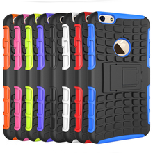 For iPhone 6 6S Plus Case Silicone 3 in 1 Heavy Duty Shockproof Defender Cover For iPhone6 6s plus Stand Armor Phone Cases
