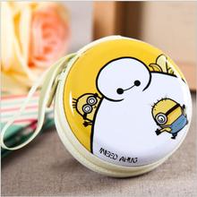 New Women Kids Mini Coin Ellipse Personality Canvas Clutch Bag Wallets headphones Purses Fashion Wallets baymax kids wallet