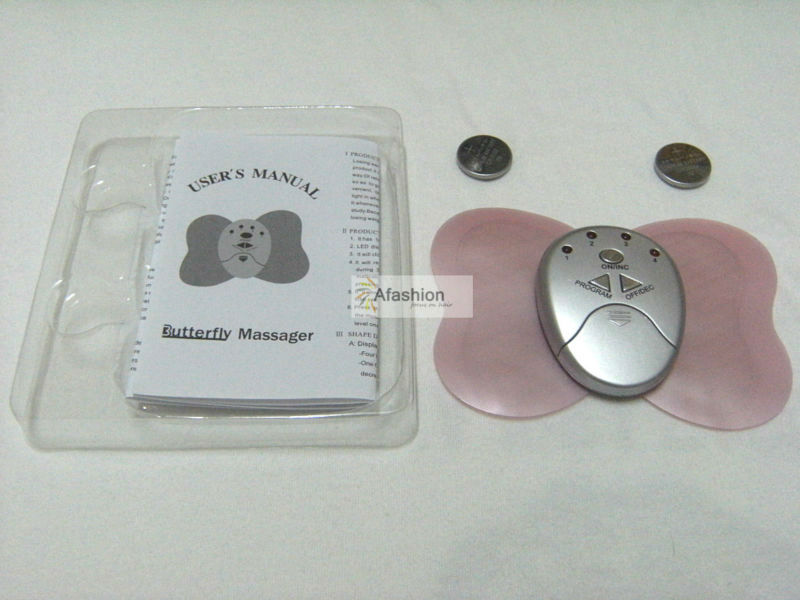 Free shipping 2pcs Electronic Slimming Butterfly Body Muscle Massager Health Care Massager