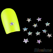 6 Styles Colorful Acrylic Nail Art Stickers Tips Glitter Rhinestone Nail Decorations 1QFZ 4C2F
