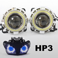 KT Headlight Suitable for Honda CBR500R 2013 2015 LED Angel Eyes Blue Demon Eyes Motorcycle HID