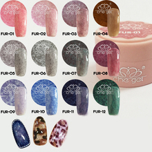 Long Lasting Faux Fur Effect Nail Gel Soak Off UV LED Nail Art Gel 1 pcs