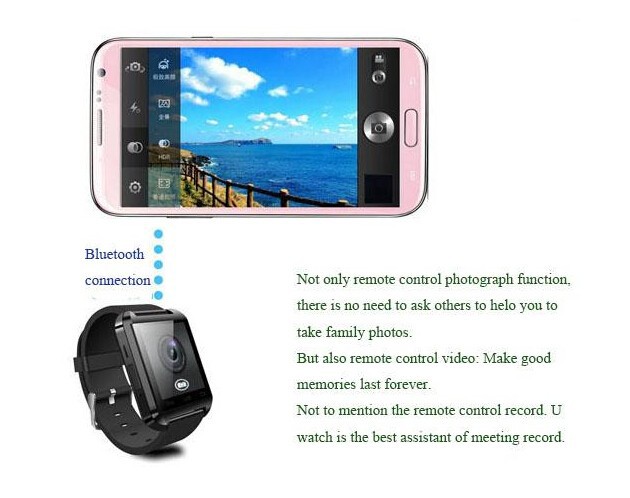Free Shipping Smart Watch Bluetooth Wrist Watch Compatible IOS Android For Iphone 6 Plus For Samsung S5Note 4 Huawei All Smart Phones Cell Phones (5)