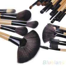 24 PCS Pack Professional Soft Makeup Brushes Eyeshadow Powder Lip Cosmetic Set Case 1M9T