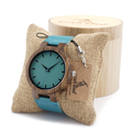 High Quality Bamboo Wood Watch For Men And Women Japanese miytor 2035 Quartz Analog Casual Watch